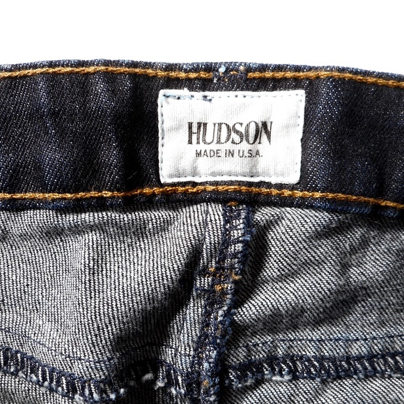 Hudson Carly Signature 25 Straight Leg  Dark Wash Lisbon Jeans Flap Pockets - Picture 8 of 11